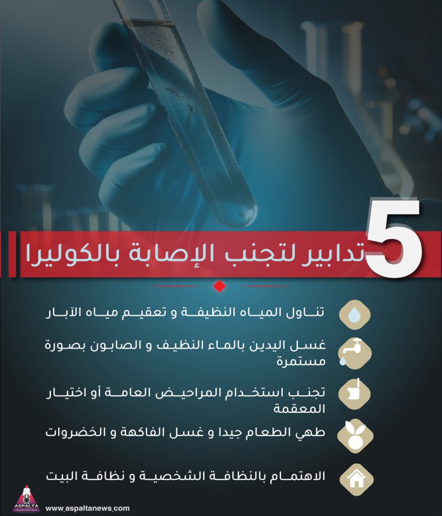 5 تدابير لتجنب الإصابة بالكوليرا